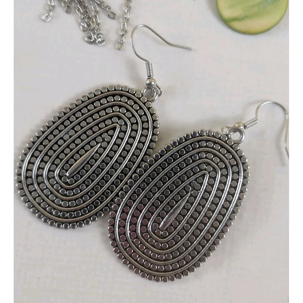 Boho‎ Statement Earrings Lot 5 Pairs Chandelier Hoop Shell Dangle Mixed Styles